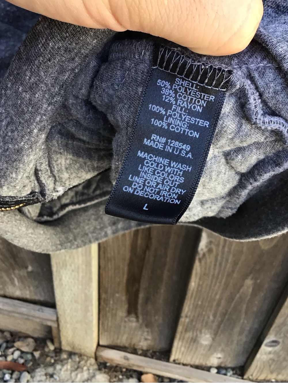 Aviator Nation Quilted Zip Hoodie Womens Large Gray Diamond Stitch USA Made - Picture 5 of 6